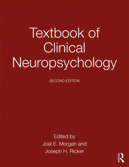 Book cover of Textbook of Clinical Neuropsychology: Second Edition (2)
