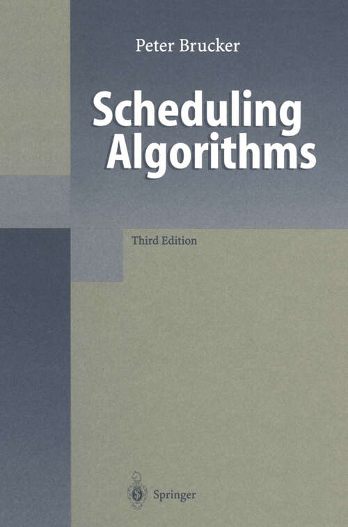 Book cover of Scheduling Algorithms (3rd ed. 2001)