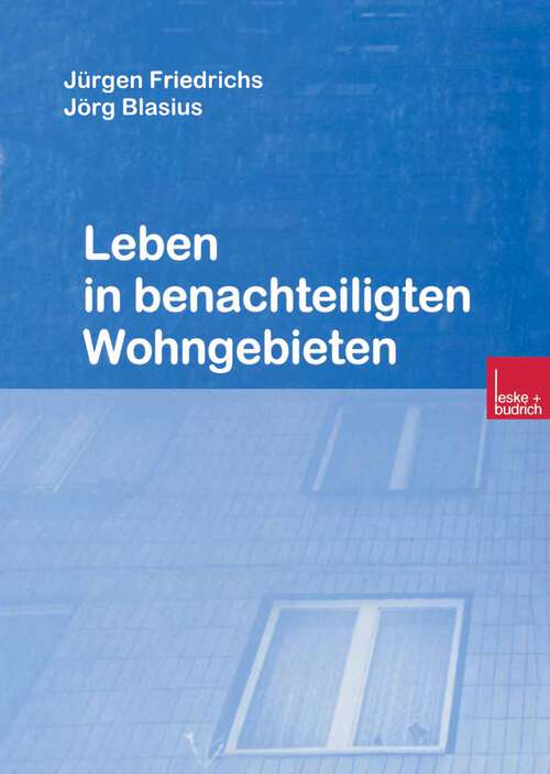 Book cover of Leben in benachteiligten Wohngebieten (2000)