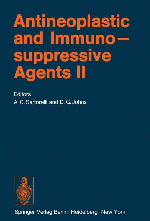 Book cover of Antineoplastic and Immunosuppressive Agents: Part II (1975) (Handbook of Experimental Pharmacology: 38 / 2)