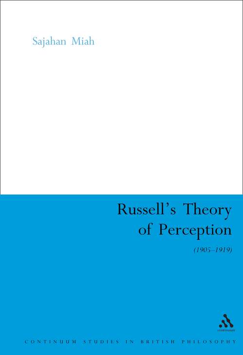 Book cover of Russell's Theory of Perception (Continuum Studies in British Philosophy)
