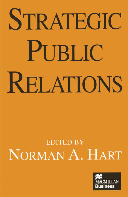Book cover of Strategic Public Relations (1st ed. 1995)
