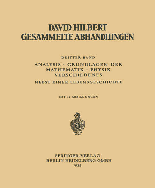 Book cover of Dritter Band: Nebst Einer Lebensgeschichte (1935)