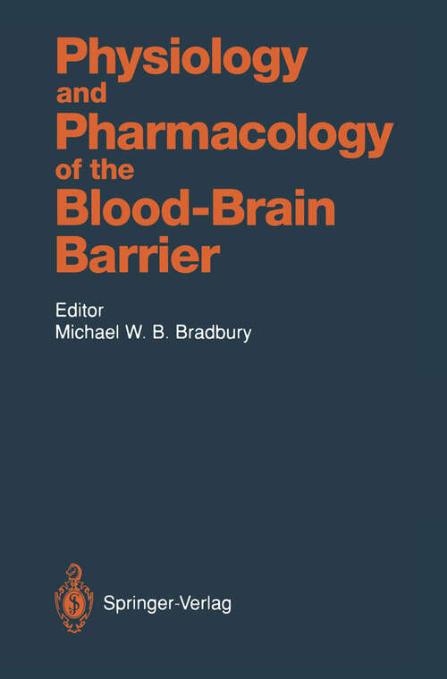 Book cover of Physiology and Pharmacology of the Blood-Brain Barrier (1992) (Handbook of Experimental Pharmacology #103)