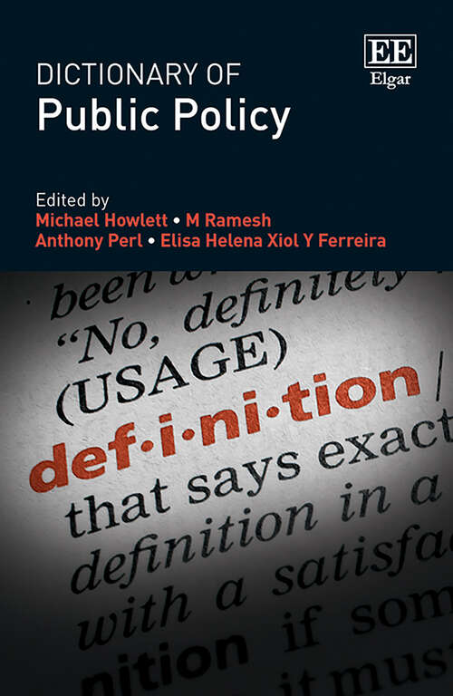 Book cover of Dictionary of Public Policy