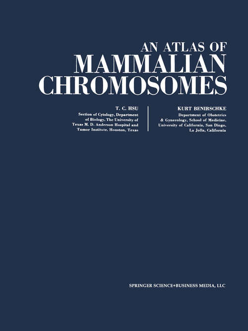 Book cover of An Atlas of Mammalian Chromosomes: Volume 6 (pdf) (1971)