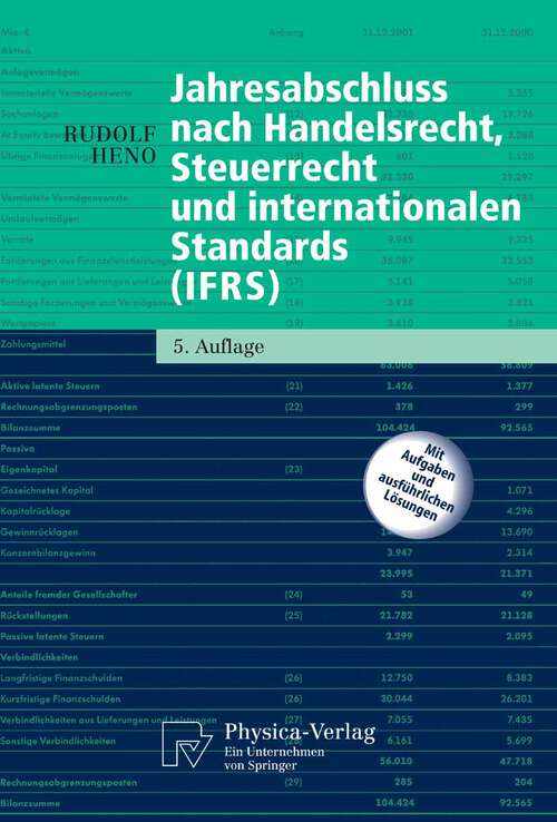 Book cover of Jahresabschluss nach Handelsrecht, Steuerrecht und internationalen Standards (5., aktualisierte Ed. 2006) (Physica-Lehrbuch)