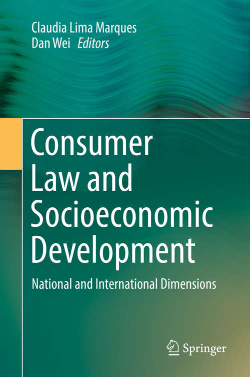 Book cover of Consumer Law and Socioeconomic Development: National and International Dimensions