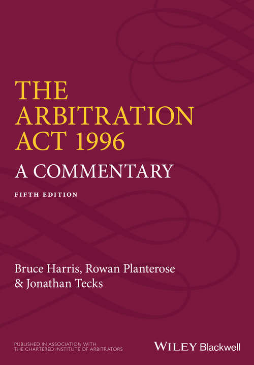 Book cover of The Arbitration Act 1996: A Commentary (5)