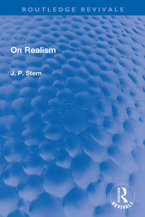 Book cover of On Realism (Routledge Revivals)