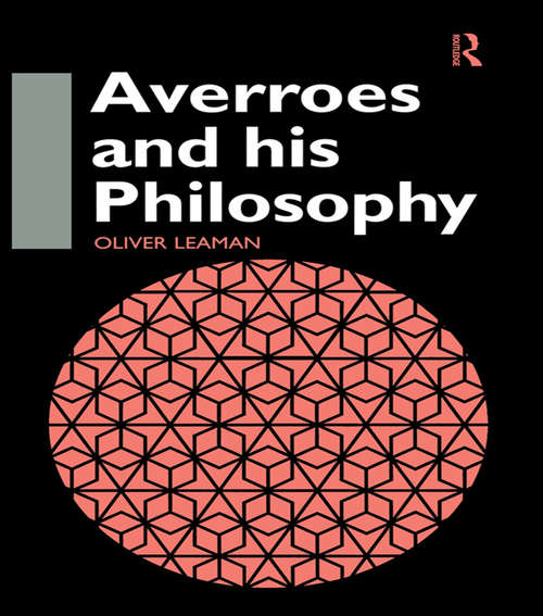 Book cover of Averroes and His Philosophy