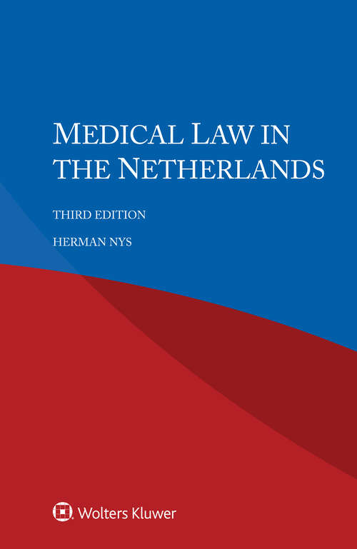 Book cover of Medical Law in the Netherlands