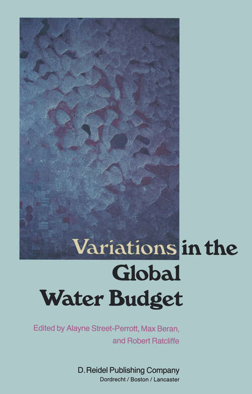 Book cover of Variations in the Global Water Budget (1983)