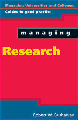 Book cover of Managing Research (UK Higher Education OUP  Humanities & Social Sciences Higher Education OUP)