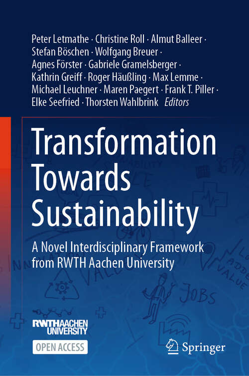 Book cover of Transformation Towards Sustainability