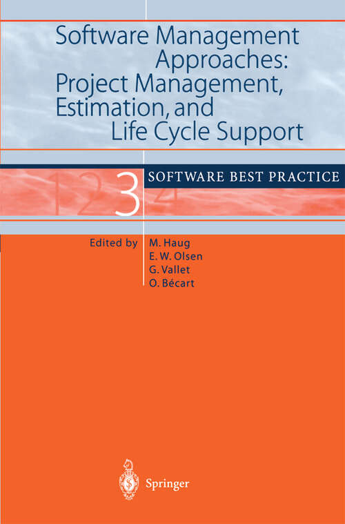 Book cover of Software Management Approaches: Software Best Practice 3 (2001)