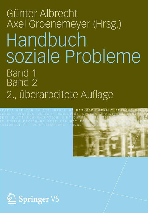 Book cover of Handbuch soziale Probleme (2. Aufl. 2012)