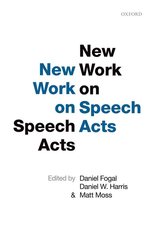 Book cover of New Work on Speech Acts