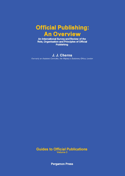 Book cover of Official Publishing: An Overview