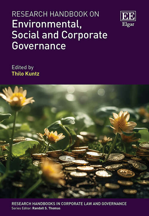 Book cover of Research Handbook on Environmental, Social and Corporate Governance (Research Handbooks in Corporate Law and Governance series)
