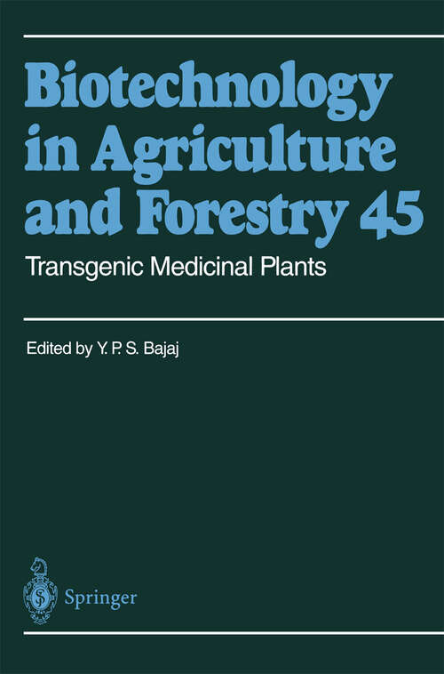 Book cover of Transgenic Medicinal Plants (1999) (Biotechnology in Agriculture and Forestry #45)