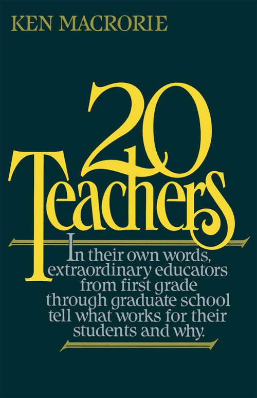 Book cover of Twenty Teachers