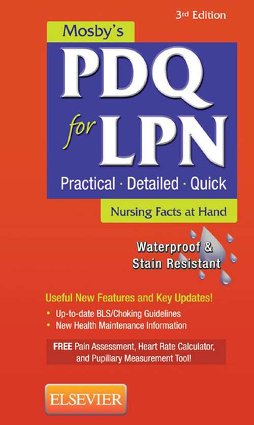 Book cover of Mosby's PDQ for LPN - E-Book: Mosby's PDQ for LPN - E-Book (3)