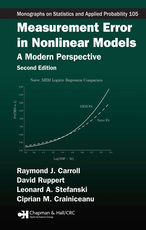 Book cover of Measurement Error in Nonlinear Models: A Modern Perspective, Second Edition (2)