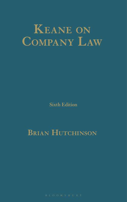 Book cover of Keane on Company Law