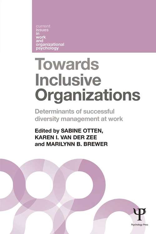 Book cover of Towards Inclusive Organizations: Determinants of successful diversity management at work