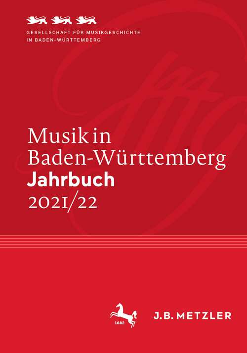 Book cover of Musik in Baden-Württemberg. Jahrbuch 2021/22: Band 26 (1. Aufl. 2022) (Musik in Baden-Württemberg. Jahrbuch)