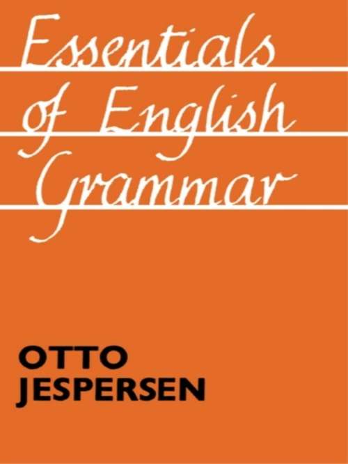 Book cover of Essentials of English Grammar: 25th impression, 1987