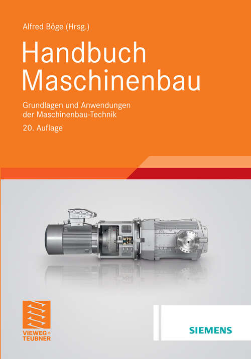 Book cover of Handbuch Maschinenbau: Grundlagen und Anwendungen der Maschinenbau-Technik (20. Aufl. 2011)