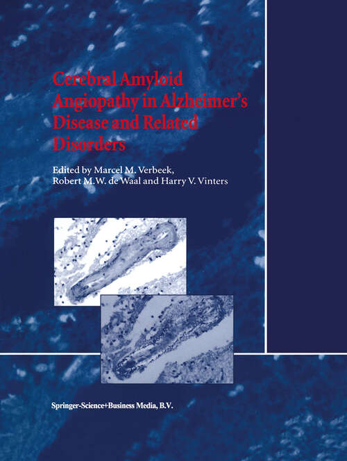 Book cover of Cerebral Amyloid Angiopathy in Alzheimer’s Disease and Related Disorders (2000)