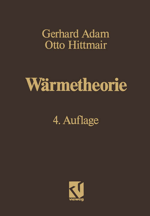 Book cover of Wärmetheorie (4. Aufl. 1992)