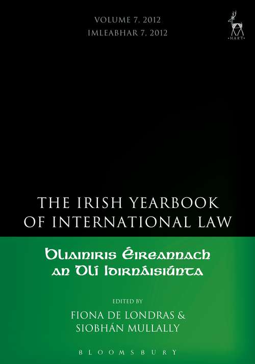 Book cover of Irish Yearbook of International Law, Volume 7, 2012 (Irish Yearbook of International Law)