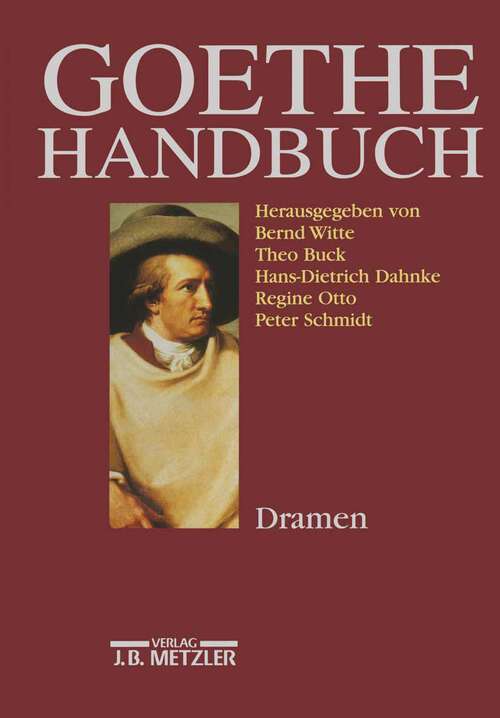 Book cover of Goethe-Handbuch: Band 2: Dramen (1. Aufl. 1996)