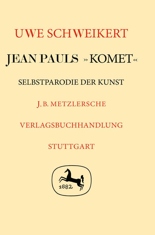 Book cover of Jean Pauls "Komet": Germanistische Abhandlungen, Band 35 (1. Aufl. 1971)