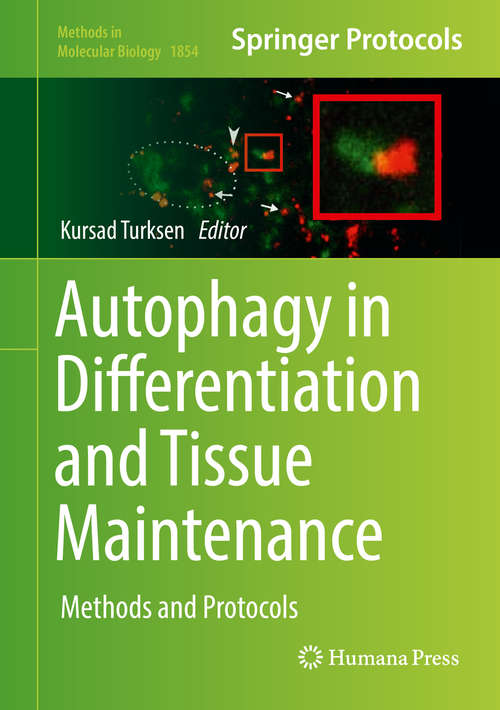 Book cover of Autophagy in Differentiation and Tissue Maintenance: Methods and Protocols (1st ed. 2019) (Methods in Molecular Biology #1854)