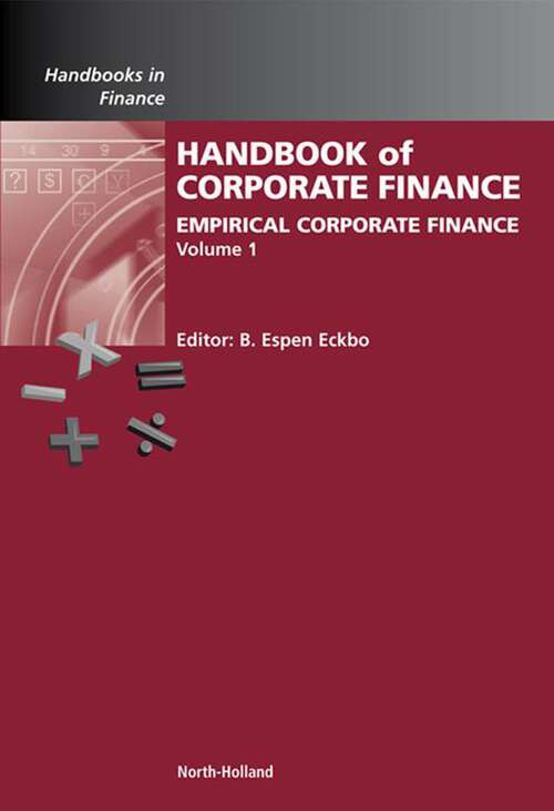 Book cover of Handbook of Empirical Corporate Finance SET (Handbooks in Finance: Volume 2)