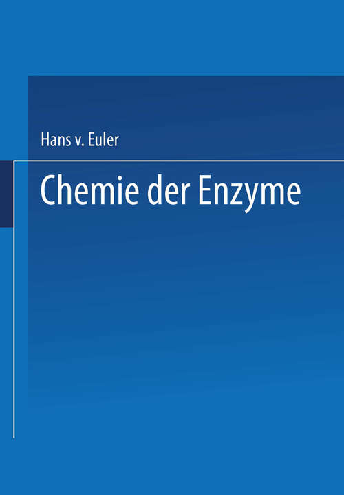 Book cover of Chemie der Enzyme (1927)