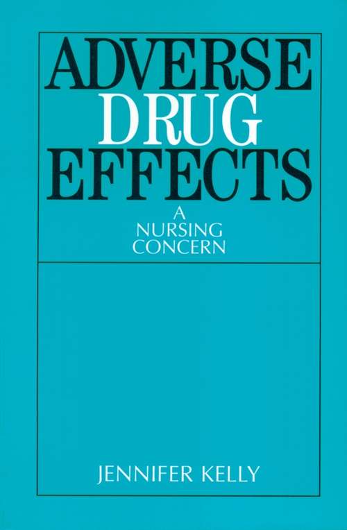 Book cover of Adverse Drug Effects: A Nursing Concern