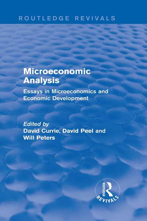 Book cover of Microeconomic Analysis (Routledge Revivals): Essays in Microeconomics and Economic Development