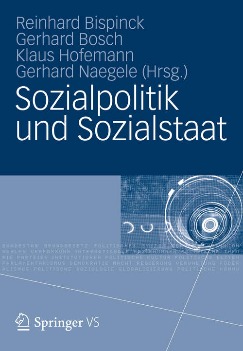 Book cover of Sozialpolitik und Sozialstaat: Festschrift für Gerhard Bäcker (2012)