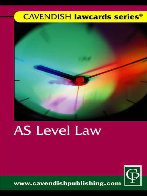 Book cover of Cavendish: AS Level Lawcard (Lawcards)