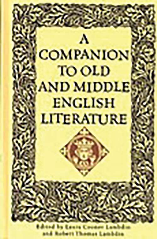 Book cover of A Companion to Old and Middle English Literature