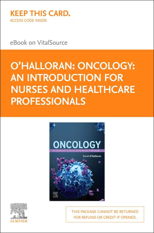 Book cover of Oncology: Oncology: An Introduction for Nurses and Health Care Professionals - E-Book