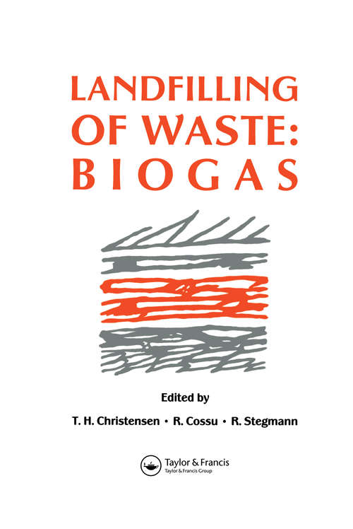 Book cover of Landfilling of Waste: Biogas