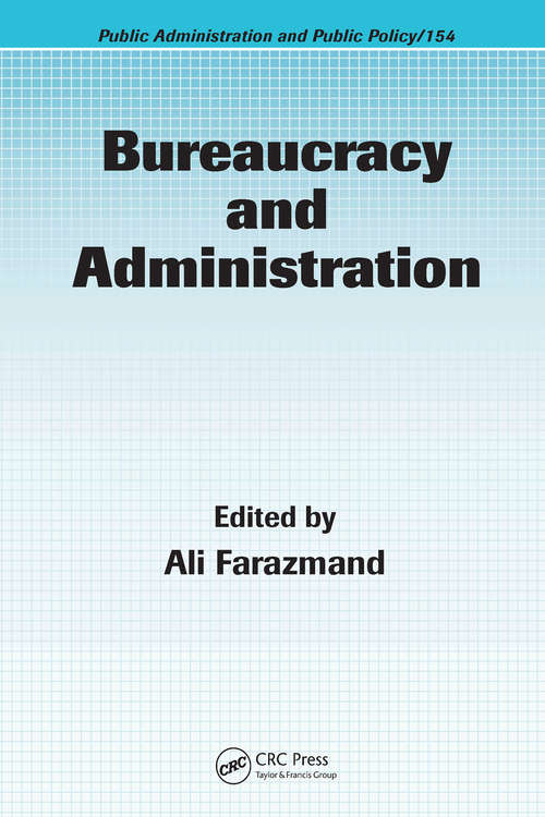 Book cover of Bureaucracy and Administration