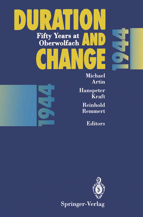 Book cover of Duration and Change: Fifty Years at Oberwolfach (1994)